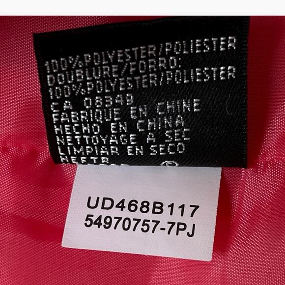 Kasper Skirt Suit Set Size 12 Pink Jacket Blazer Black Skirt Ruffle Hem Classic - Picture 9 of 15